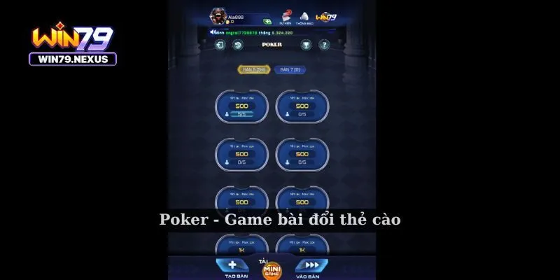 Poker - Game bài đổi thưởng Win79 hấp dẫn!