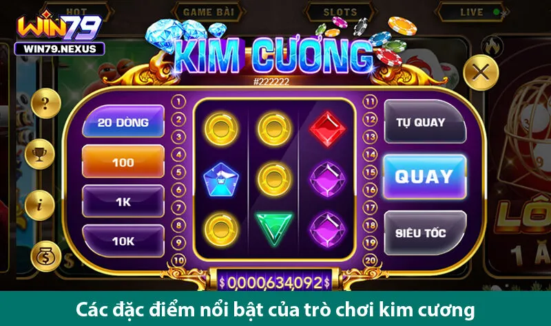 Sự hấp dẫn của trò chơi slot Kim Cương trên nền tảng cá cược online