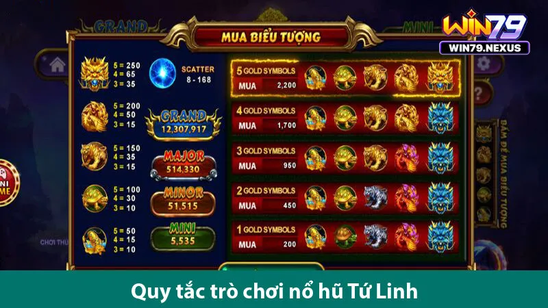 Quy tắc chơi slot Kho Báu Tứ Linh và những tính năng nổi bật của trò chơi